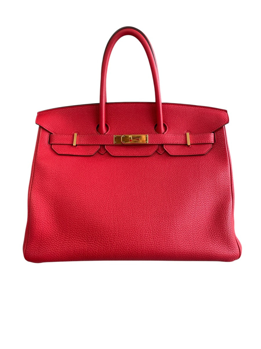 2012 Hermes Rouge Casaque Togo Birkin 35 WGH