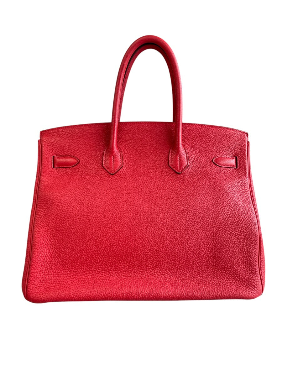 2012 Hermes Rouge Casaque Togo Birkin 35 WGH