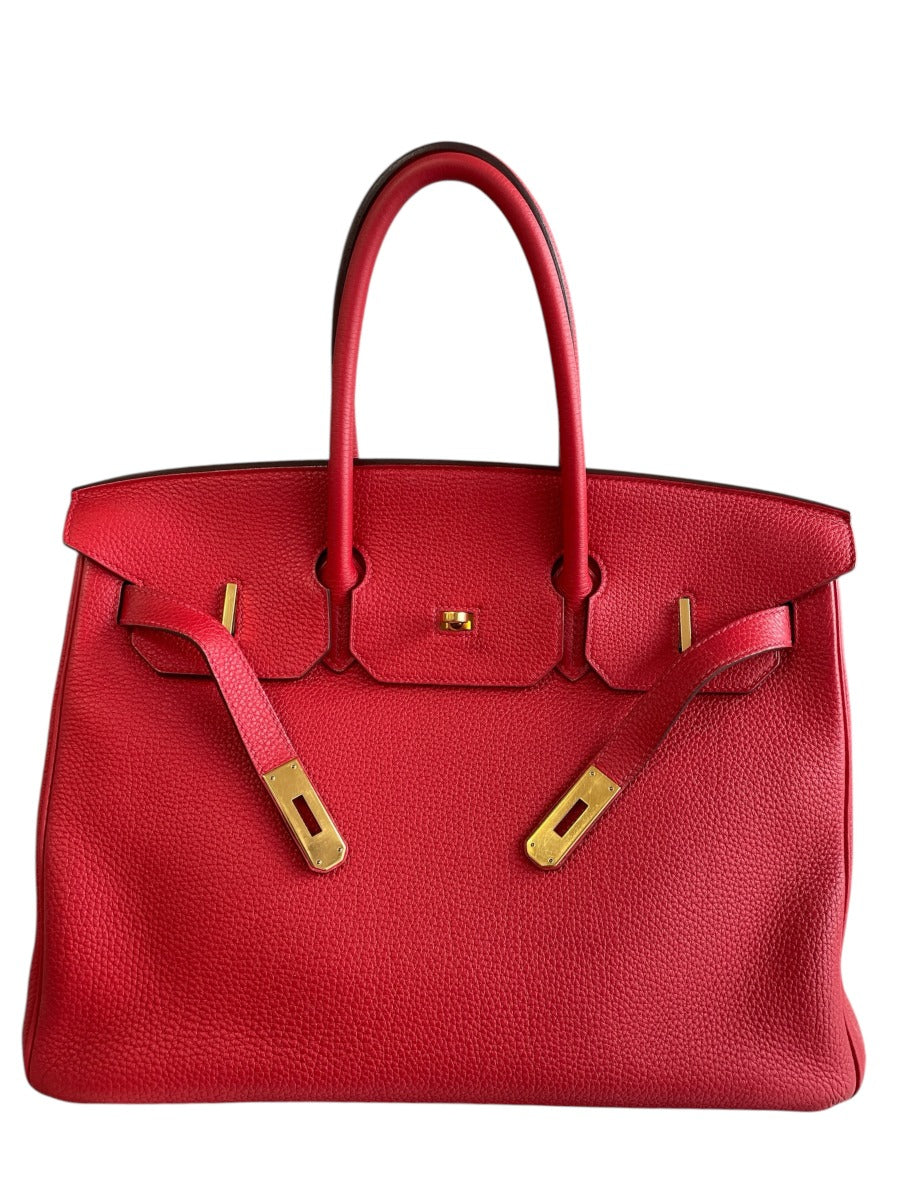 2012 Hermes Rouge Casaque Togo Birkin 35 WGH