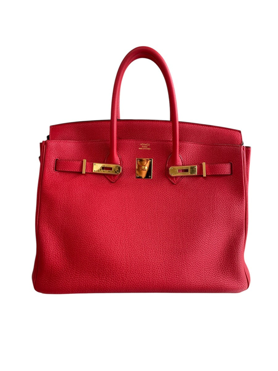 2012 Hermes Rouge Casaque Togo Birkin 35 WGH