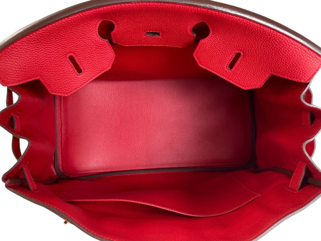 2012 Hermes Rouge Casaque Togo Birkin 35 WGH