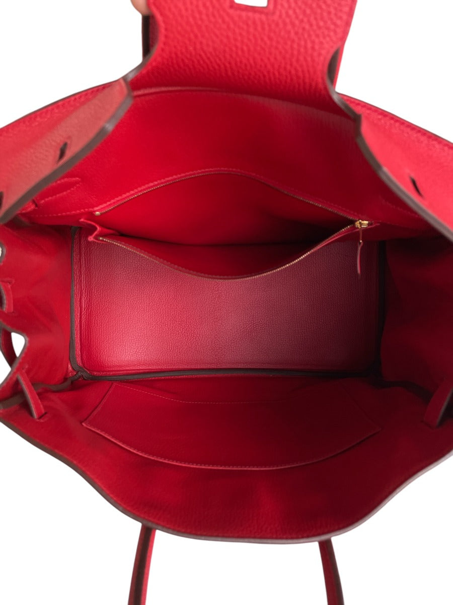 2012 Hermes Rouge Casaque Togo Birkin 35 WGH
