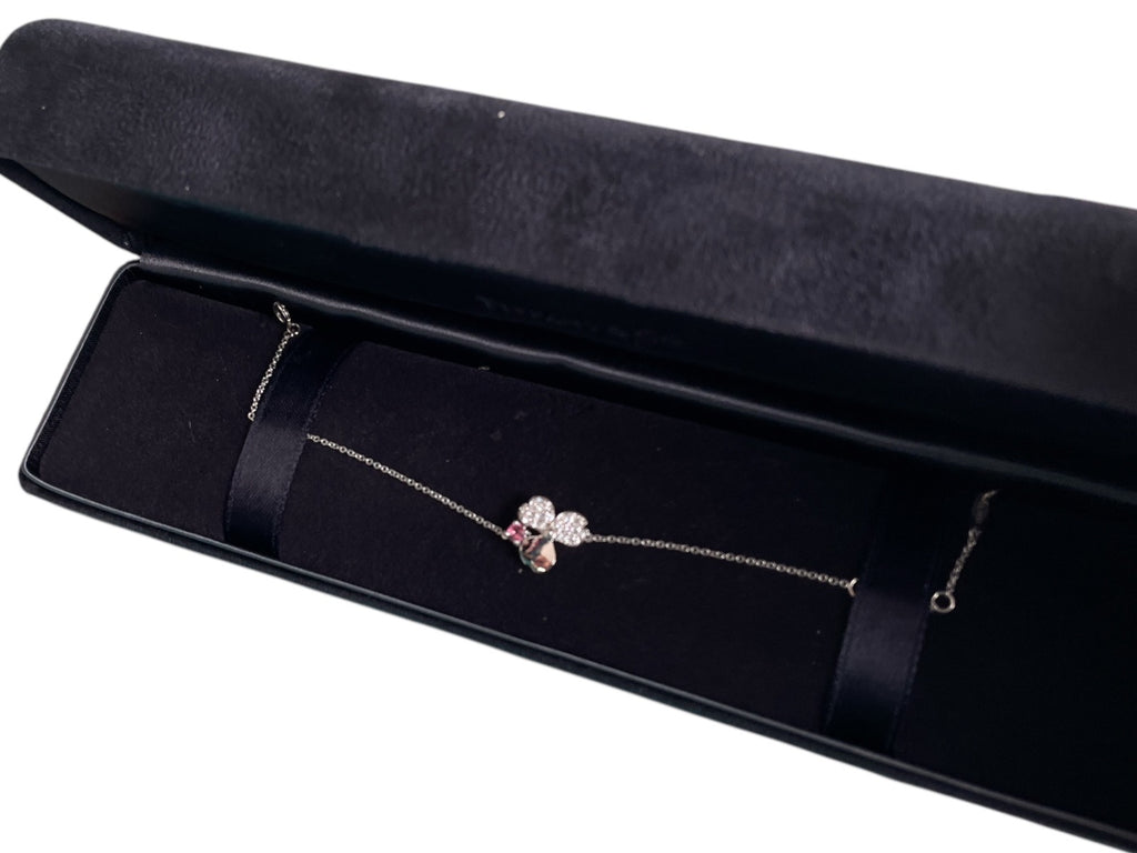 Tiffany & Co Platinum Tourmaline & Diamond Paper Flower Bracelet