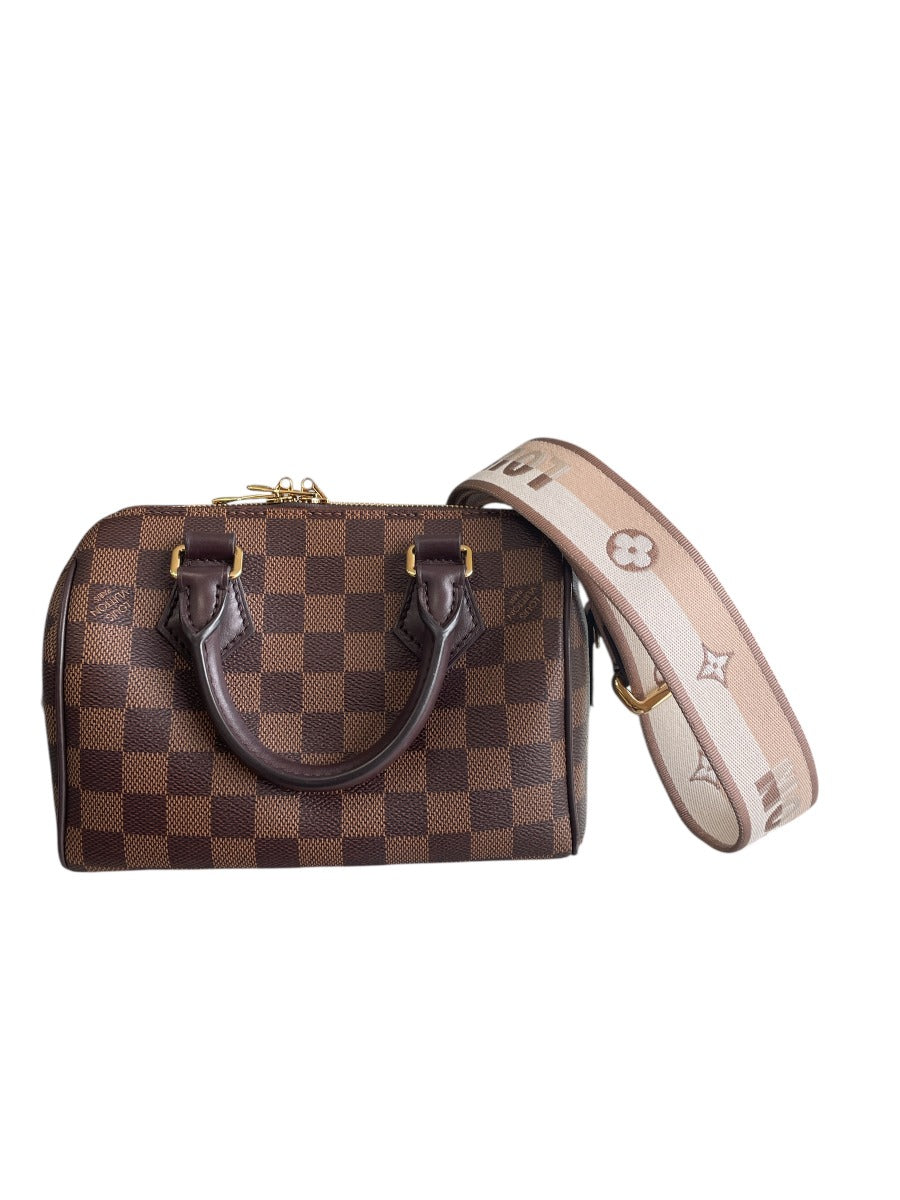 Louis Vuitton Damier Ebene Speedy 20 w/ Detachable Strap