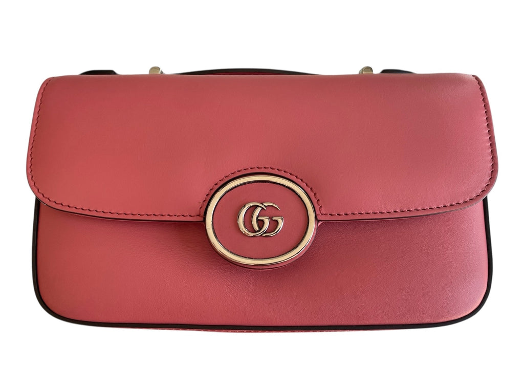 Gucci Senna Calfskin Petite GG Top Handle Bag W/ Strap