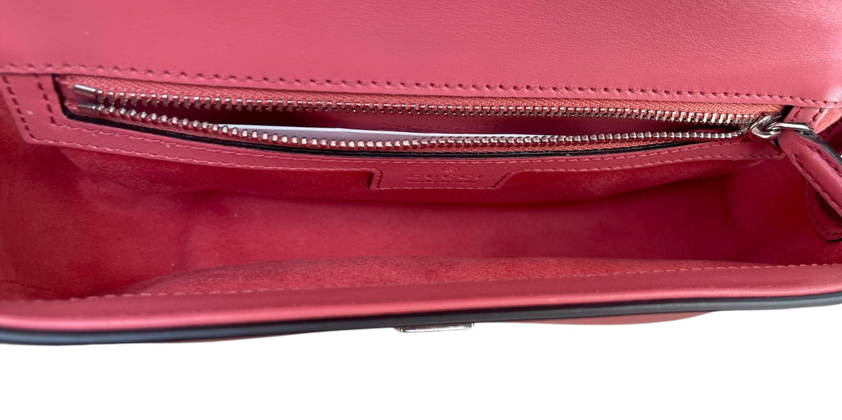 Gucci Senna Calfskin Petite GG Top Handle Bag W/ Strap