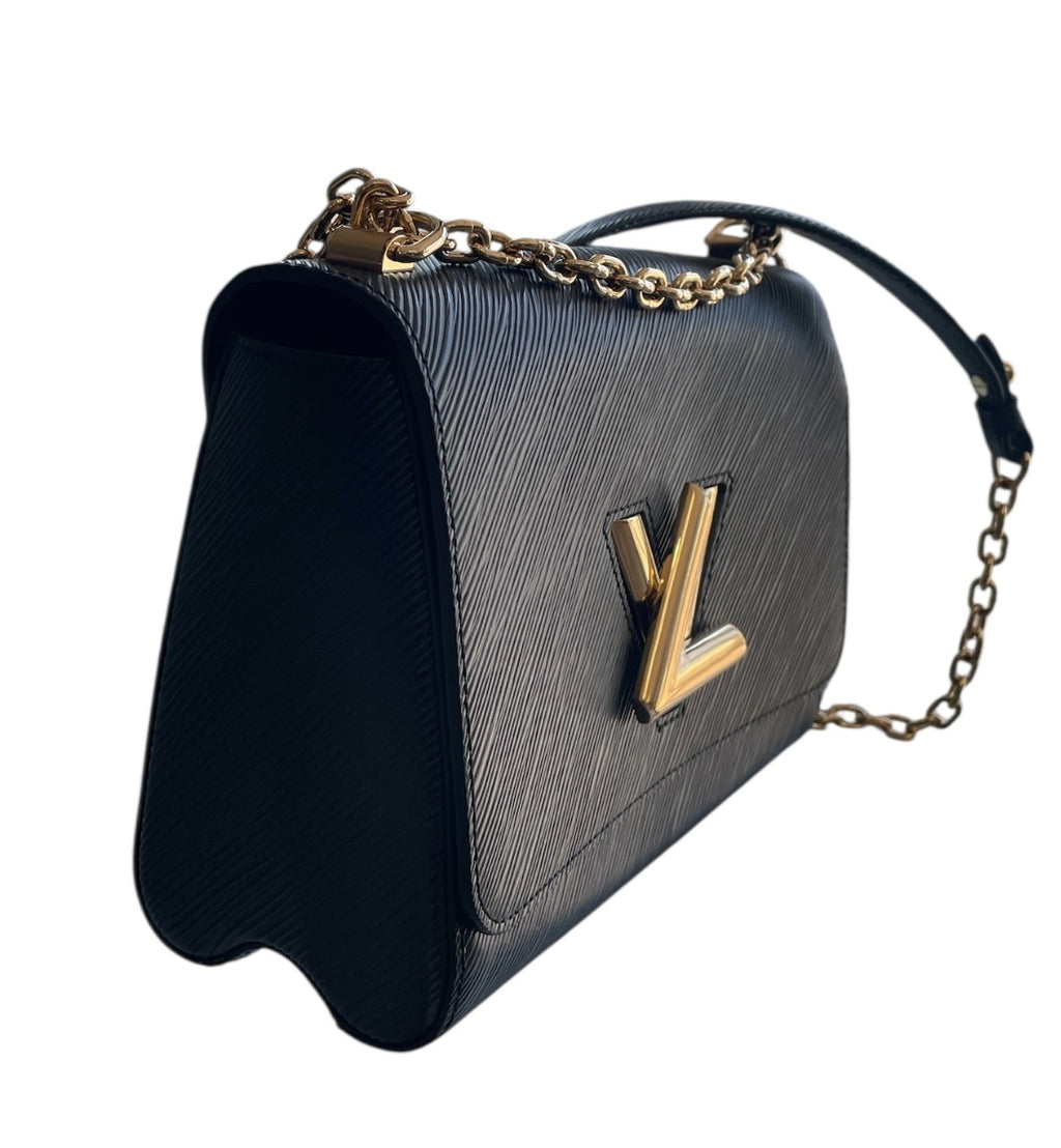Louis Vuitton Black Epi Twist Shoulder Bag W/ Gold Hardware