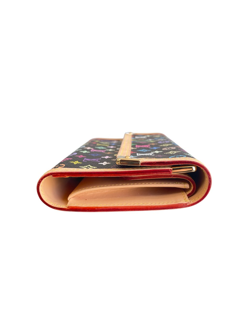 Louis Vuitton Monogram Multicolor Porte Tresor International Wallet Black