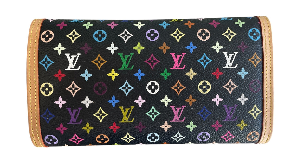 Louis Vuitton Monogram Multicolor Porte Tresor International Wallet Black