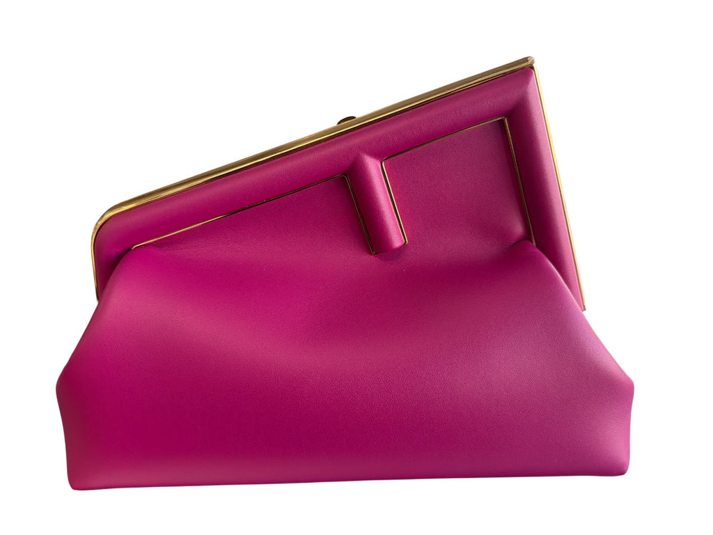 Fendi Nappa Midi First Ciclamino Pilar Clutch Bag