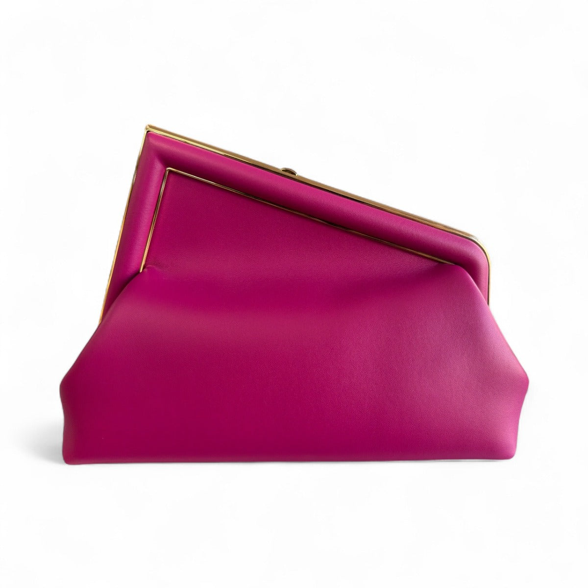 Fendi Nappa Midi First Ciclamino Pilar Clutch Bag