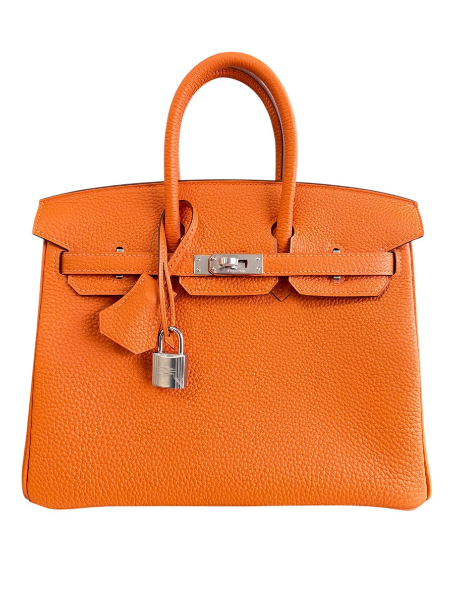 2025 Hermes Orange Birkin 25 PHW