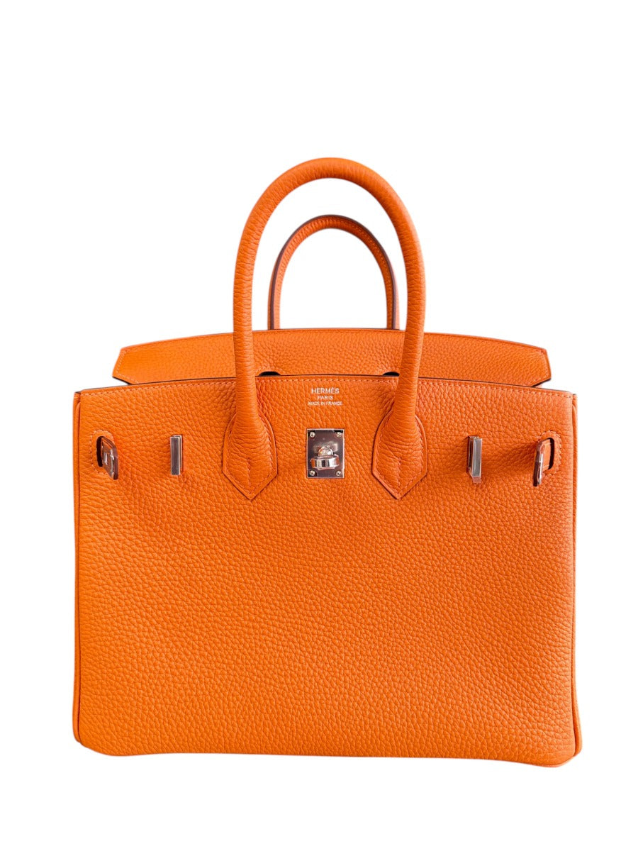 2025 Hermes Orange Birkin 25 PHW