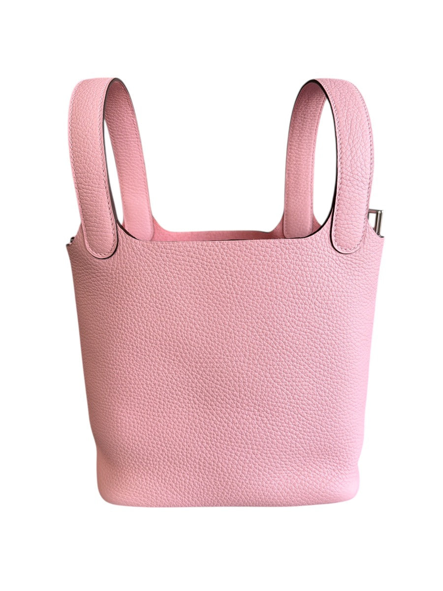 2025 Hermès Rose Sakura Picotin Lock 18 Bag