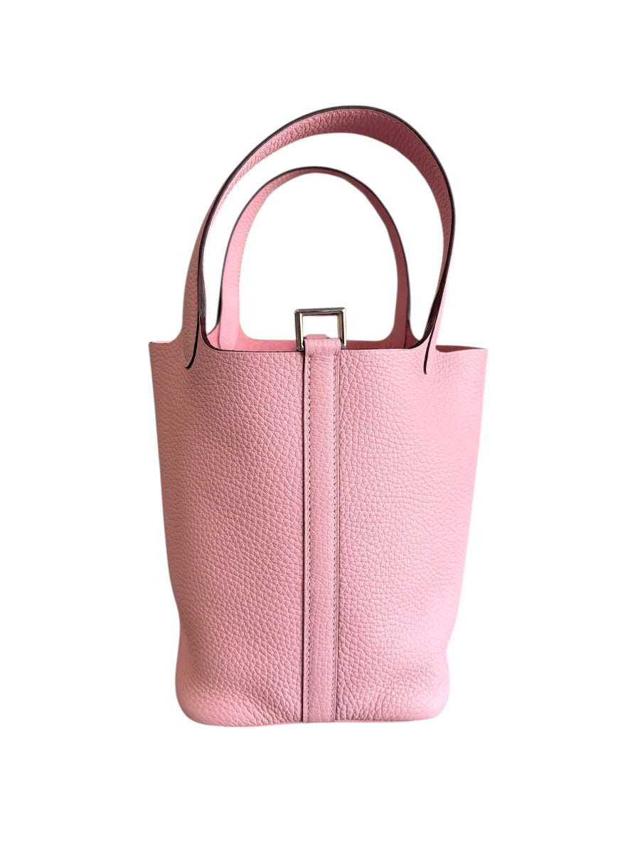 2025 Hermès Rose Sakura Picotin Lock 18 Bag