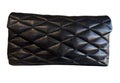 Saint Laurent Black Qulited Sade Clutch Large
