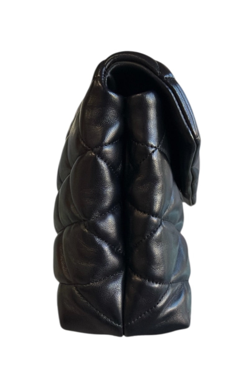 Saint Laurent Black Qulited Sade Clutch Large