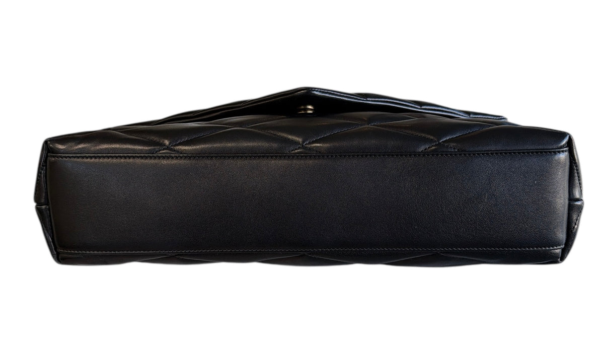 Saint Laurent Black Qulited Sade Clutch Large