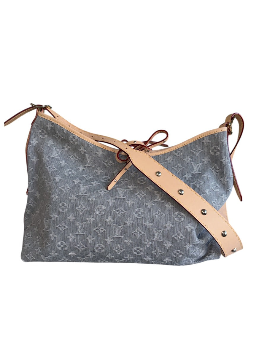 Louis Vuitton Denim Monogram Carryall with Pouch MM