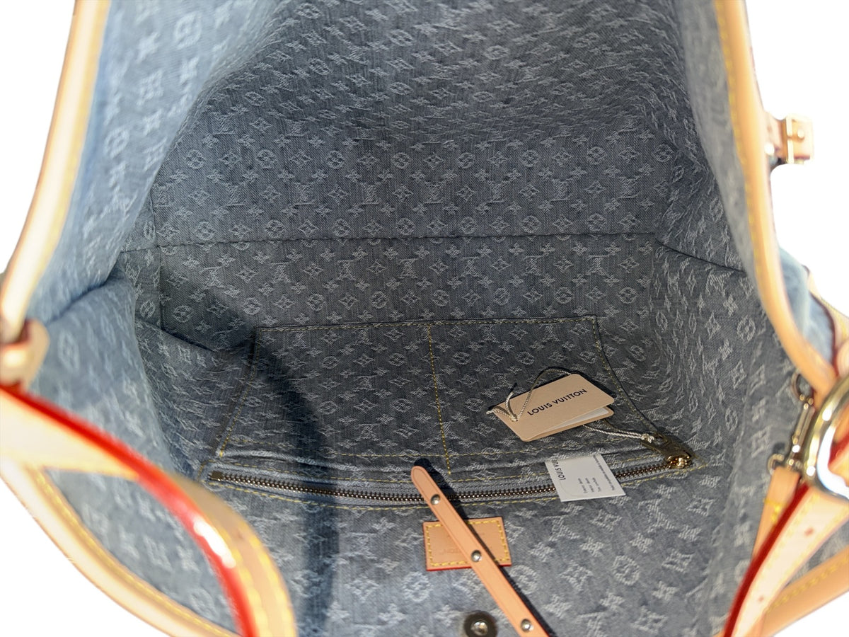 Louis Vuitton Denim Monogram Carryall with Pouch MM