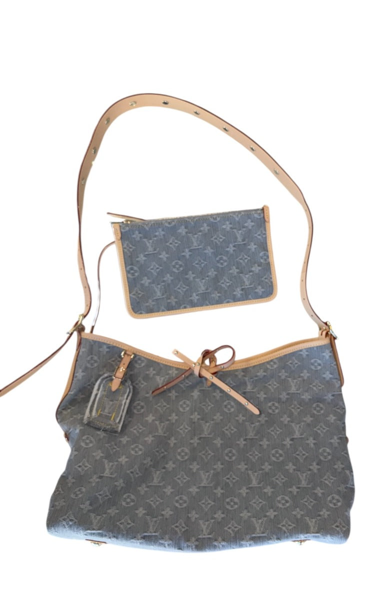 Louis Vuitton Denim Monogram Carryall with Pouch MM