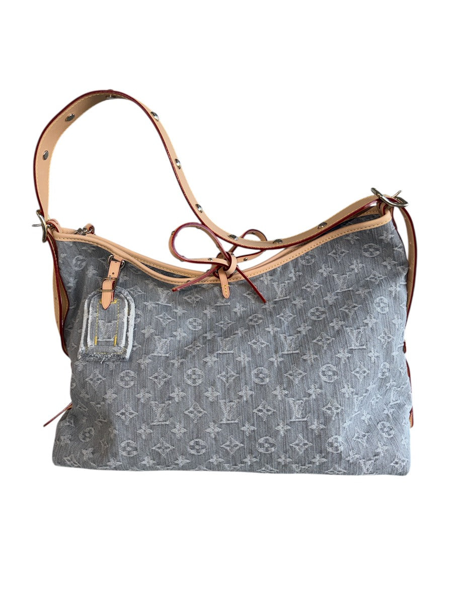 Louis Vuitton Denim Monogram Carryall with Pouch MM