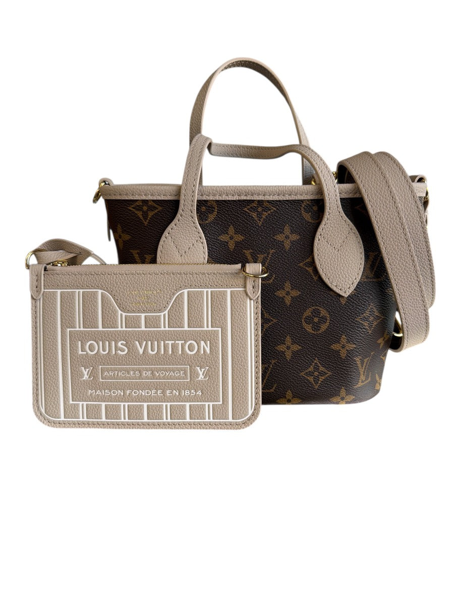 Louis Vuitton Neverfull Bandouliere Inside Out Leather Tote BB