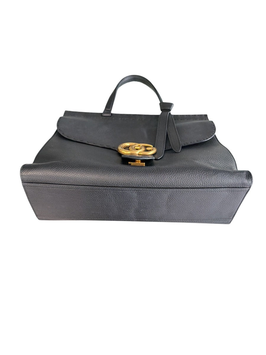 Gucci Marmont Black Top Handle Bag