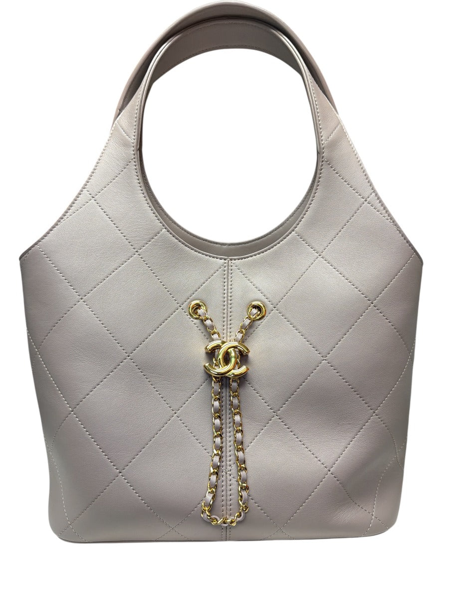 Chanel Large Dark Gray Shopping Bag GHW