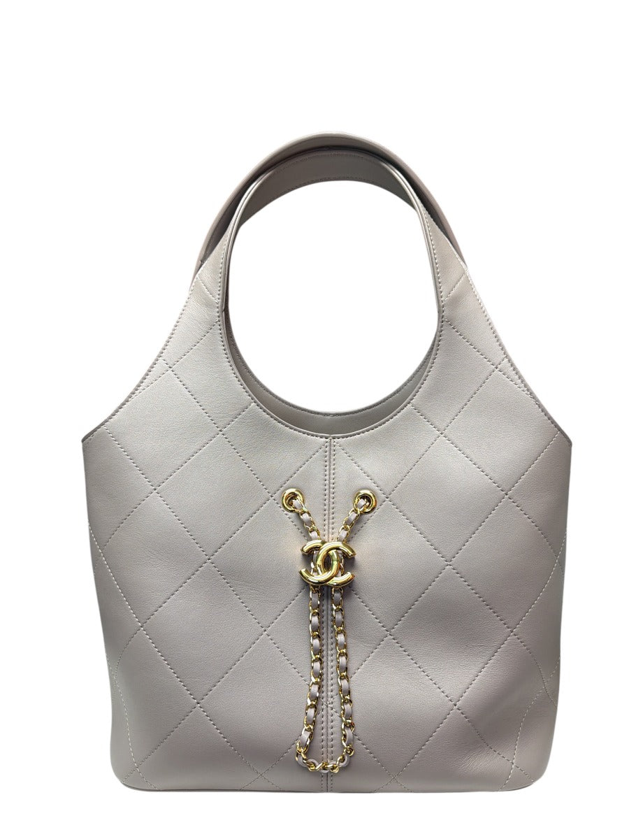 Chanel Large Dark Gray Shopping Bag GHW