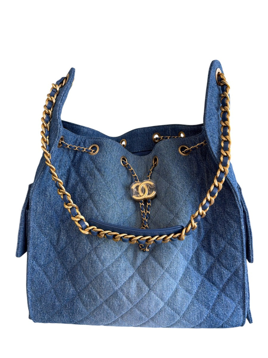 Chanel Washed Denim Chanel 25 Medium