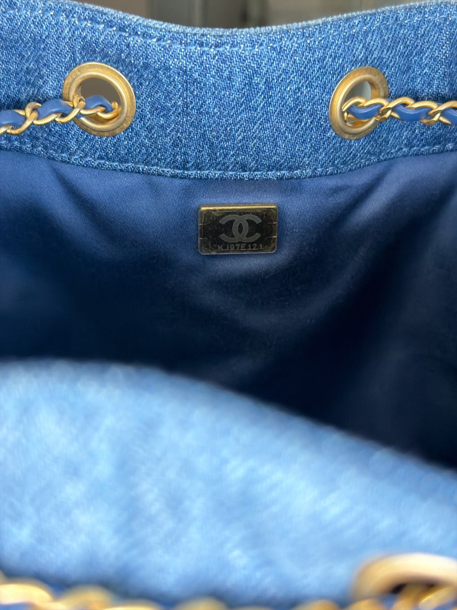 Chanel Washed Denim Chanel 25 Medium