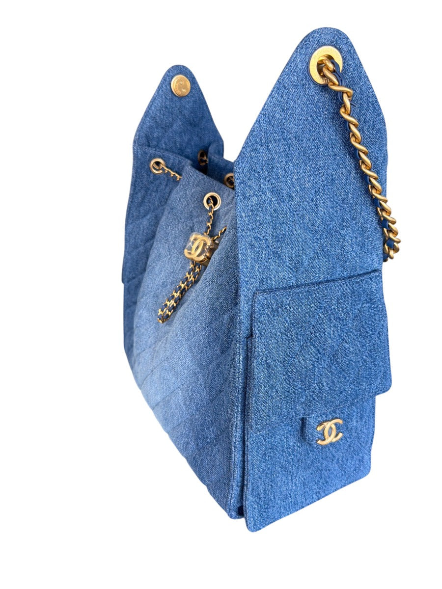 Chanel Washed Denim Chanel 25 Medium