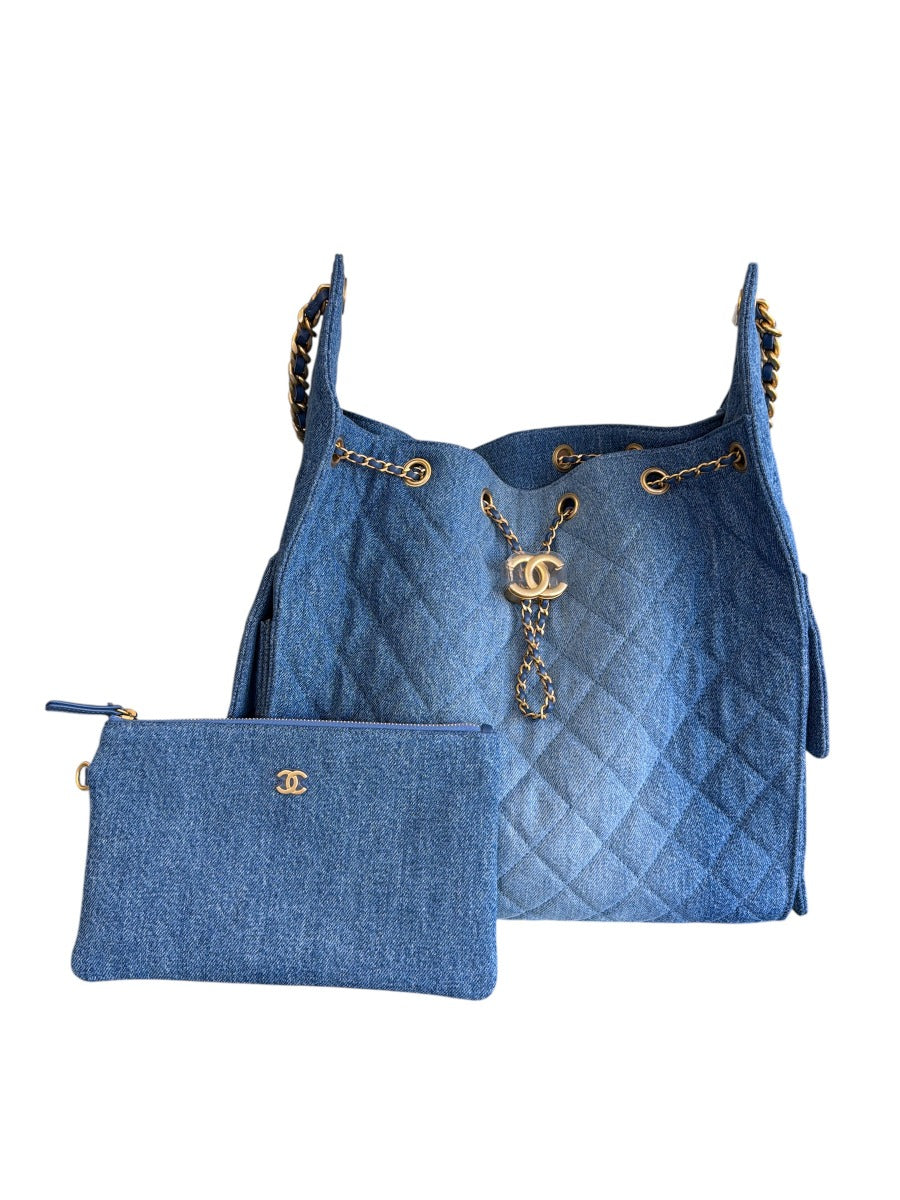 Chanel Washed Denim Chanel 25 Medium