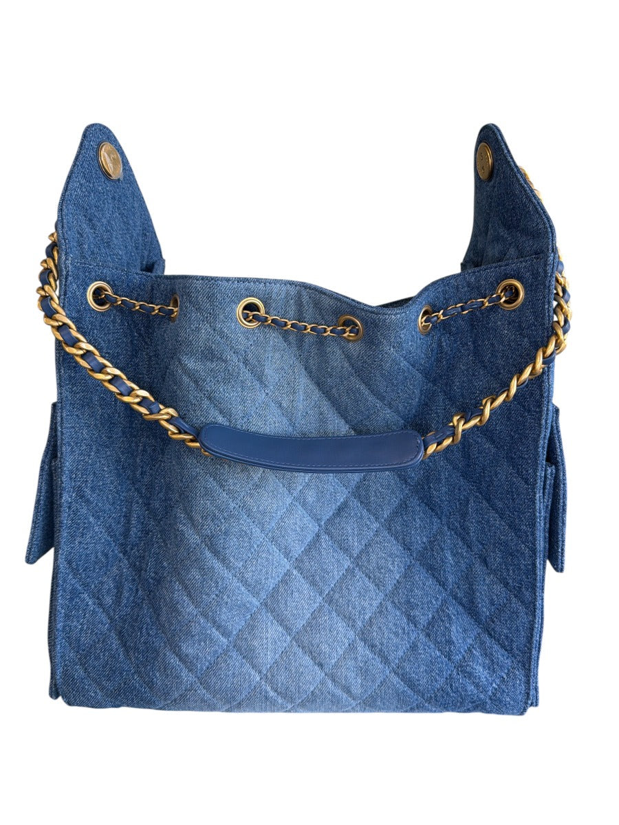 Chanel Washed Denim Chanel 25 Medium