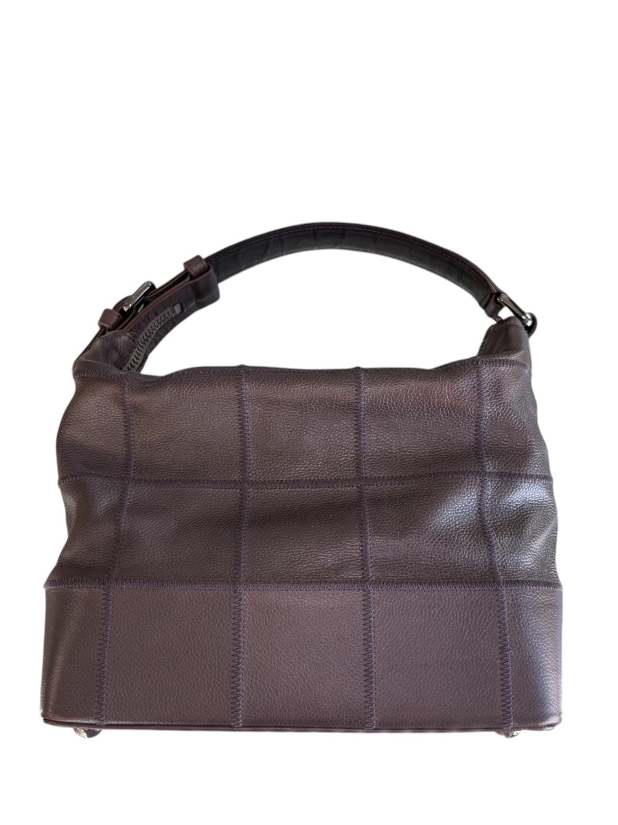 Chanel Square Caviar Quilt Hobo Violet Shimmer Bag
