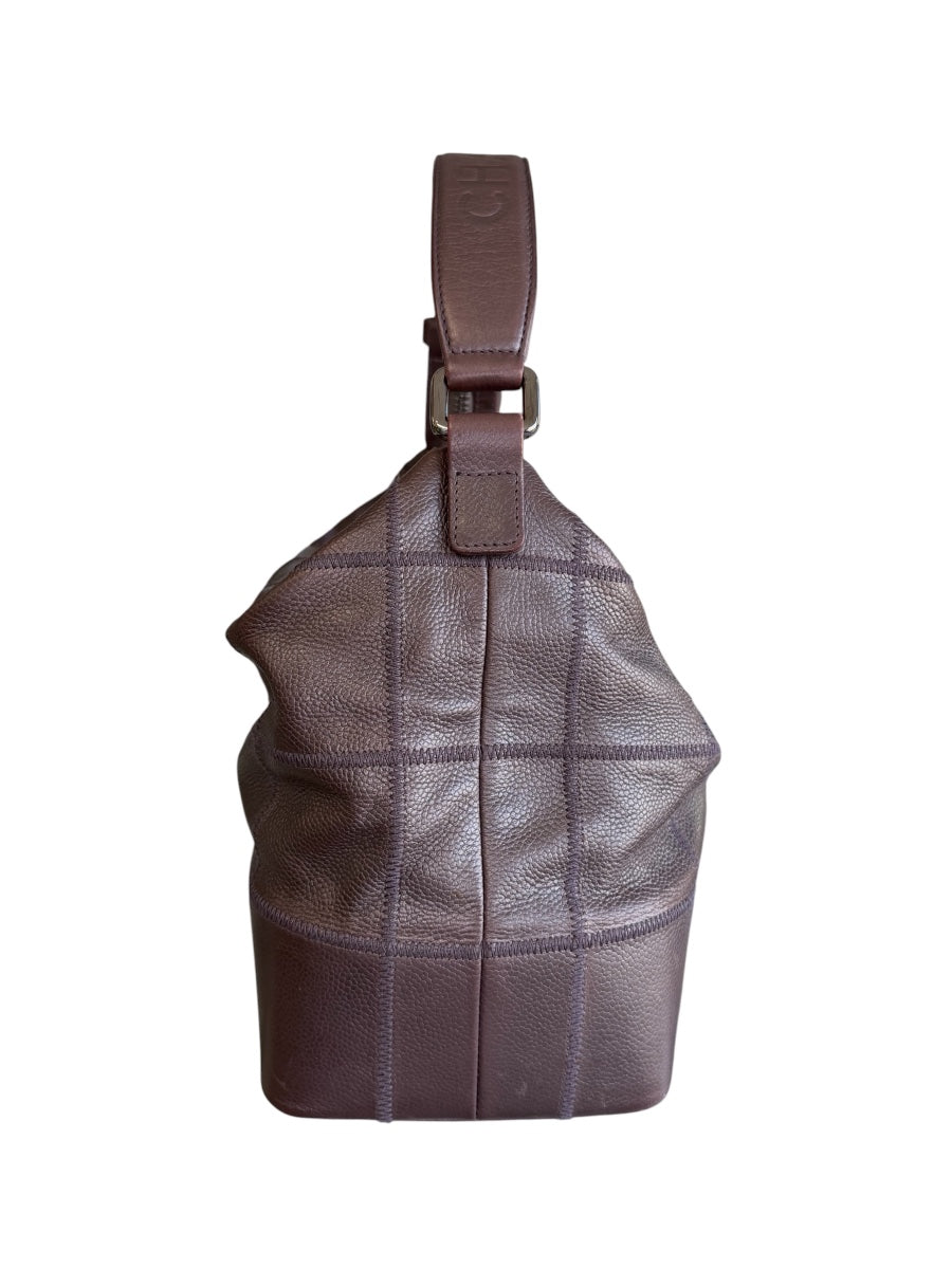 Chanel Square Caviar Quilt Hobo Violet Shimmer Bag