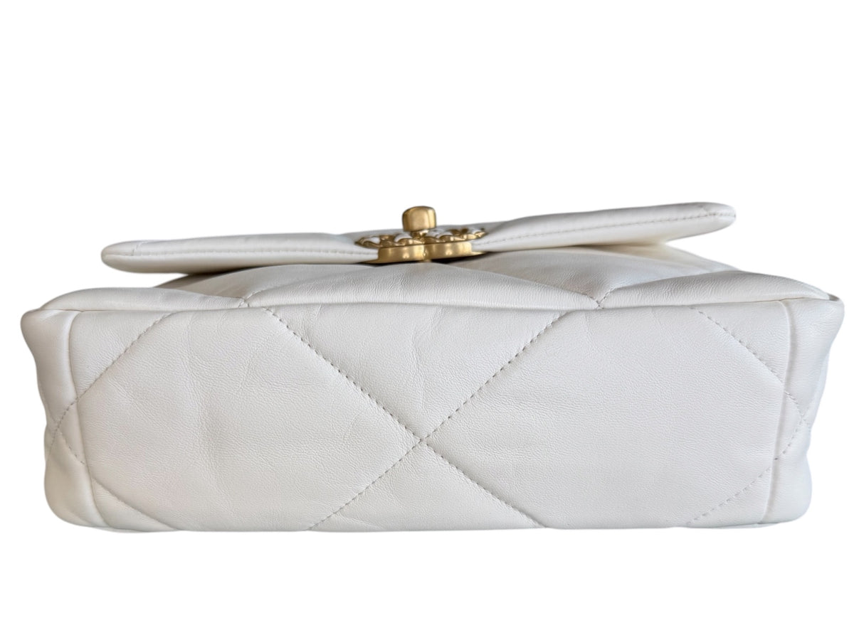 Chanel White Medium Chanel 19 Bag