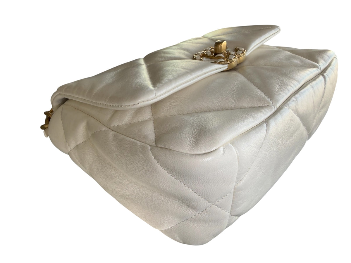 Chanel White Medium Chanel 19 Bag