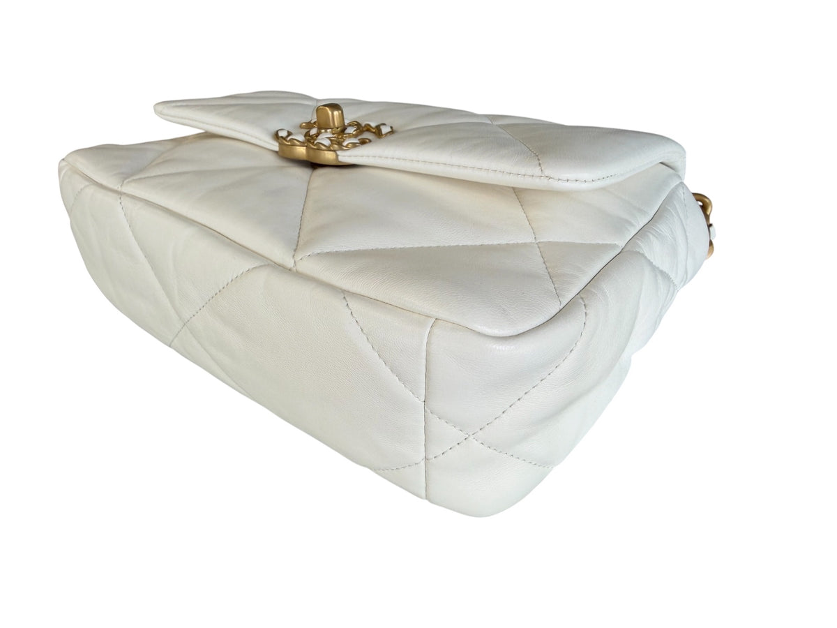 Chanel White Medium Chanel 19 Bag