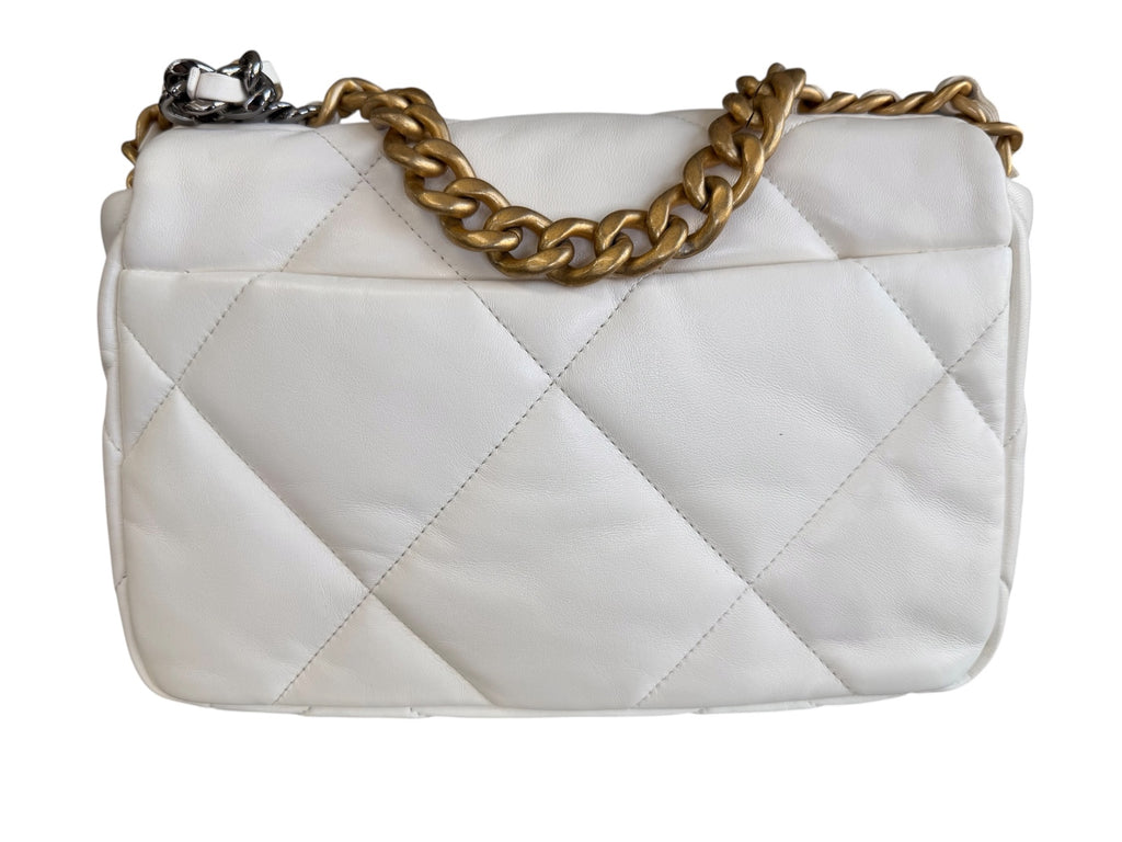 Chanel White Medium Chanel 19 Bag