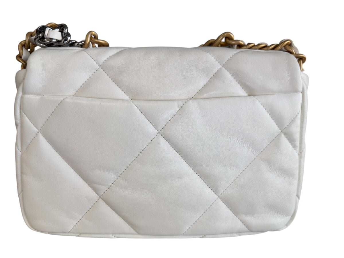 Chanel White Medium Chanel 19 Bag