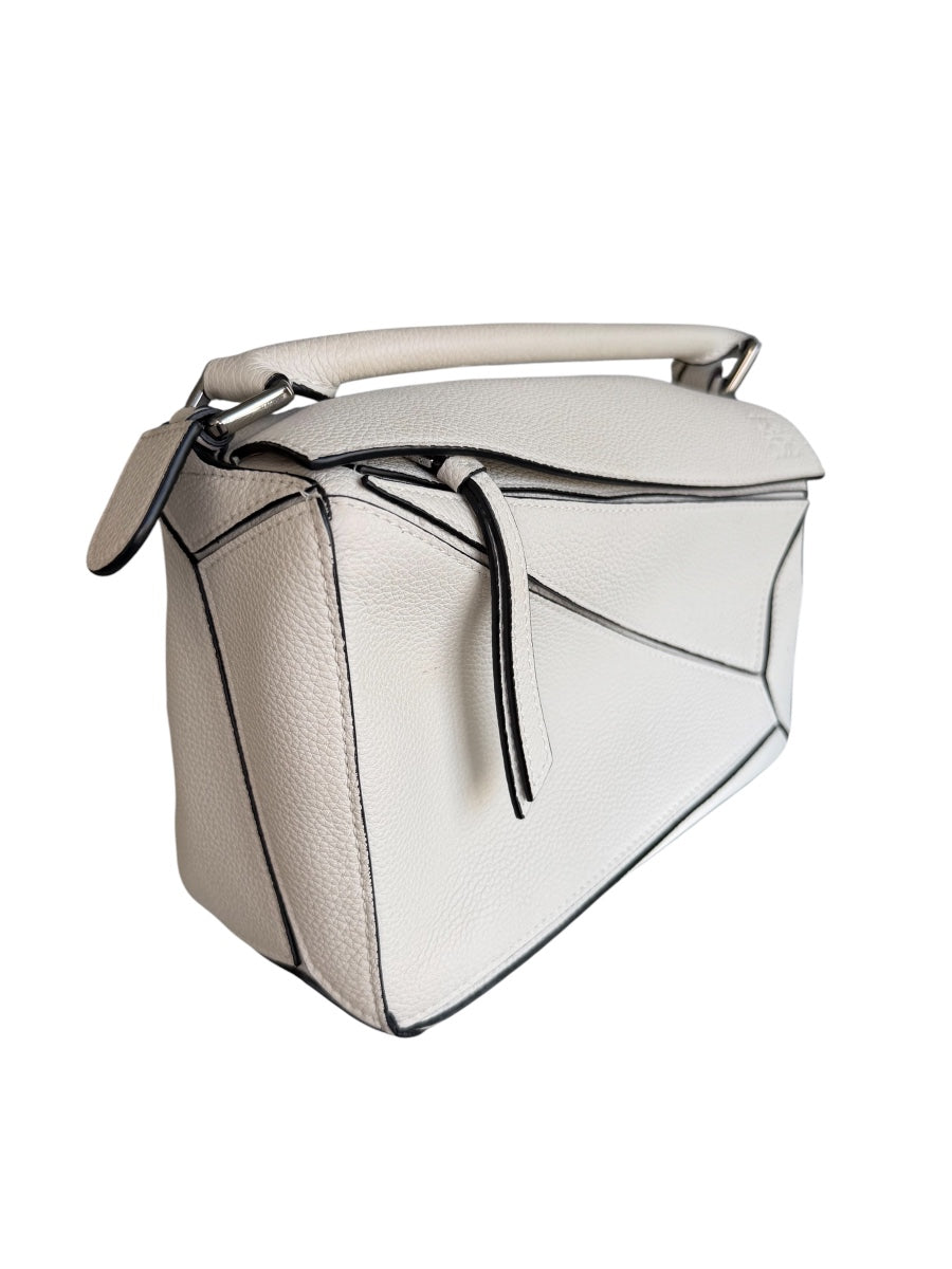 Loewe Leather Puzzle Cream Small Bag