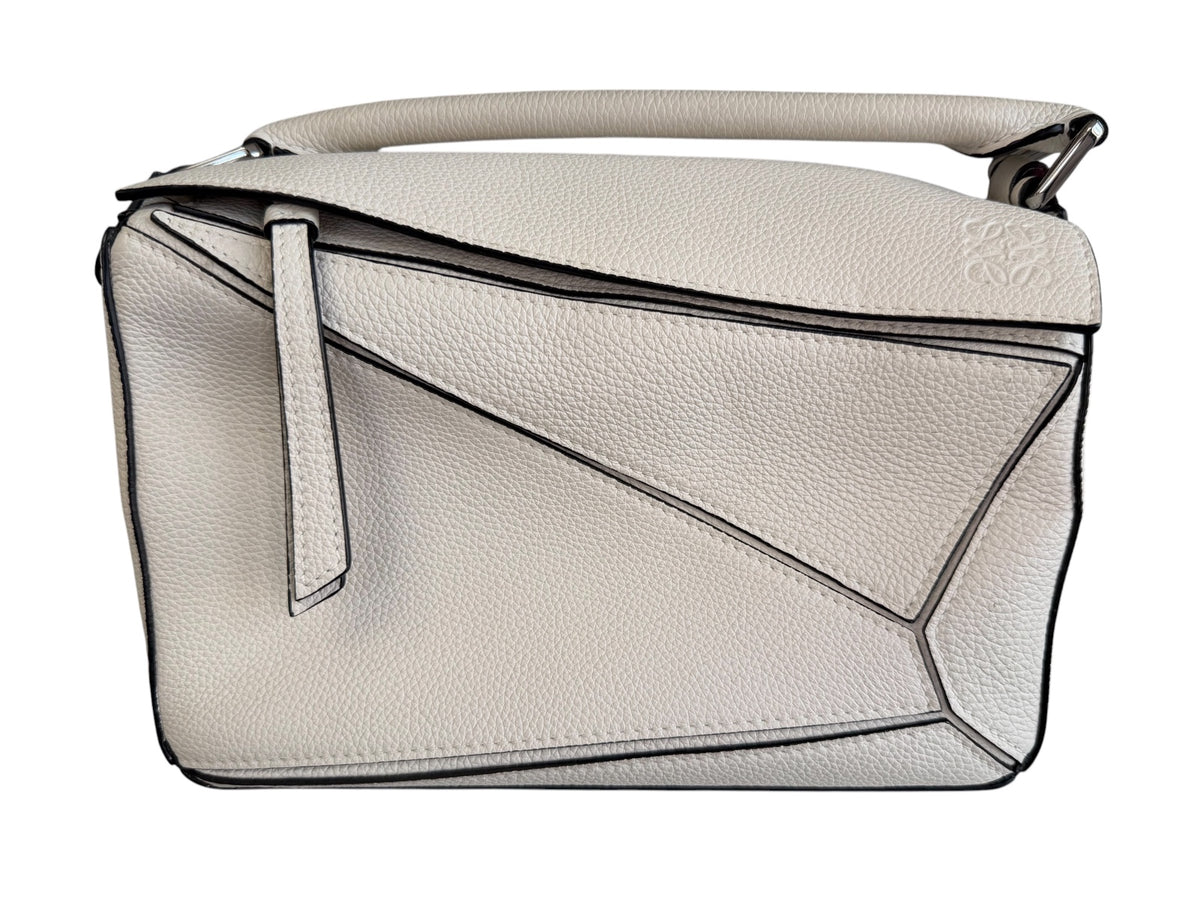 Loewe Leather Puzzle Cream Small Bag