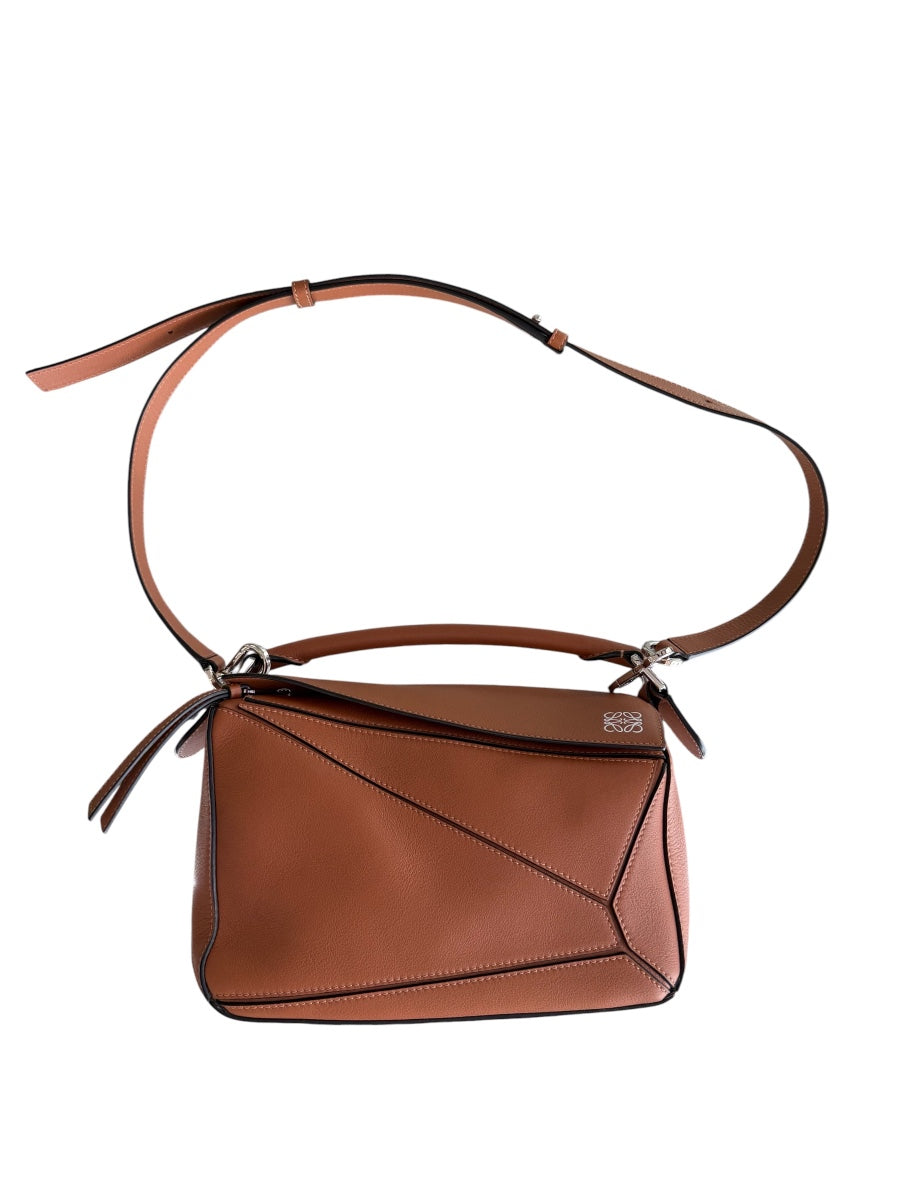 Loewe Leather Puzzle Brown Small Bag
