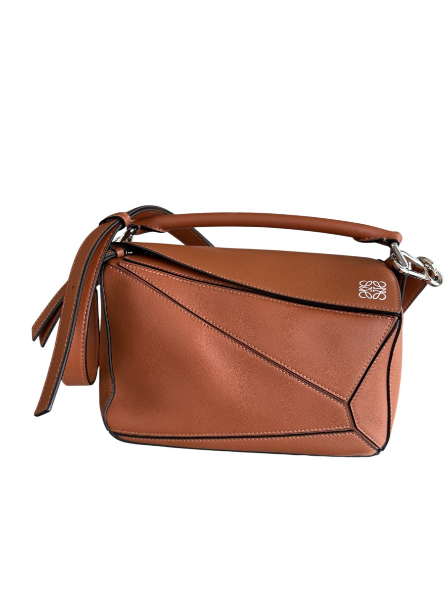 Loewe Leather Puzzle Brown Small Bag