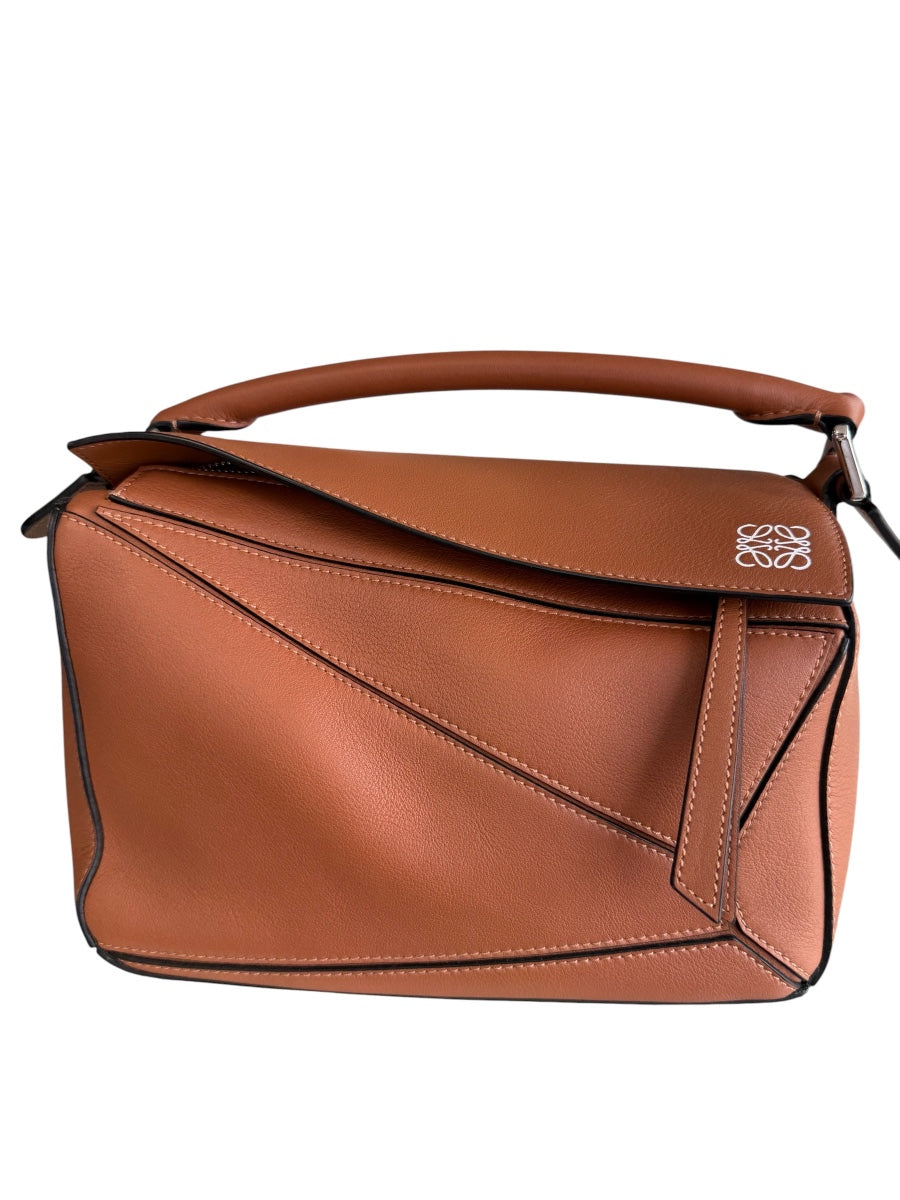 Loewe Leather Puzzle Brown Small Bag