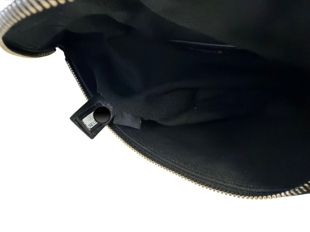 Chanel Calfskin Quilted Uniform Waist Belt BumBag Black