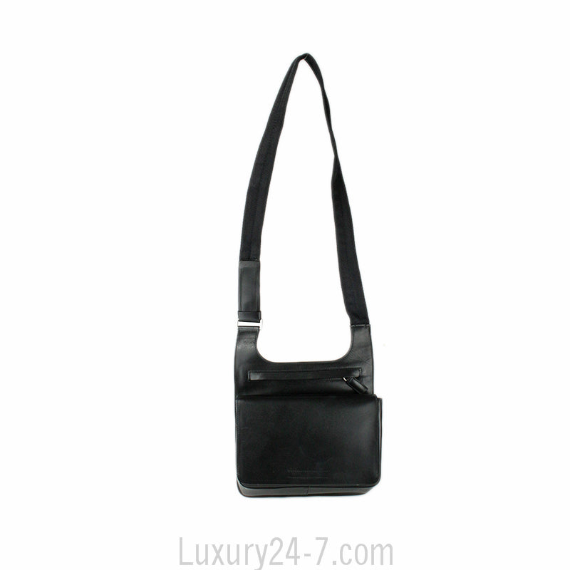 Prada Black Leather Messenger Bag