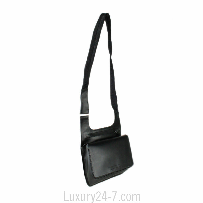 Prada Black Leather Messenger Bag